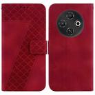 For Tecno Pop 9 5G / Spark 30C 5G Seven-shaped Embossed Leather Phone Case(Red) - 1