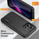 For Motorola Moto G 5G 2025 Rugged PC + Silicone Phone Case with Holder(Black) - 3