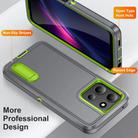For Motorola Moto G 5G 2025 Rugged PC + Silicone Phone Case with Holder(Grey+Fresh Green) - 3