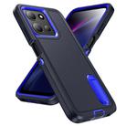 For Motorola Moto G 5G 2025 Rugged PC + Silicone Phone Case with Holder(Dark Blue+Royal Blue) - 2