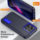For Motorola Moto G 5G 2025 Rugged PC + Silicone Phone Case with Holder(Dark Blue+Royal Blue) - 3