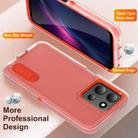 For Motorola Moto G 5G 2025 Rugged PC + Silicone Phone Case with Holder(Transparent+Orange) - 3