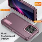 For Motorola Moto G 5G 2025 Rugged PC + Silicone Phone Case with Holder(Purple+Pink) - 3