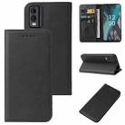 For Nokia C22 Magnetic Closure Leather Phone Case(Black) - 1