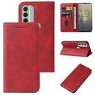 For Nokia C31 Magnetic Closure Leather Phone Case(Red) - 1