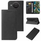 For Nokia X20 / X10 Magnetic Closure Leather Phone Case(Black) - 1