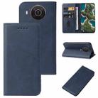 For Nokia X20 / X10 Magnetic Closure Leather Phone Case(Blue) - 1