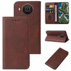 For Nokia X20 / X10 Magnetic Closure Leather Phone Case(Brown) - 1