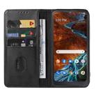For Nokia G300 Magnetic Closure Leather Phone Case(Black) - 3