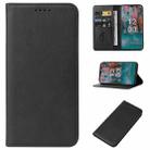 For Nokia C12 / C12 Pro / C12 Plus Magnetic Closure Leather Phone Case(Black) - 1