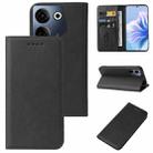 For Tecno Camon 20 Pro 4G Magnetic Closure Leather Phone Case(Black) - 1