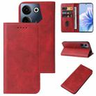 For Tecno Camon 20 Pro 4G Magnetic Closure Leather Phone Case(Red) - 1