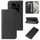 For Tecno Phantom X2 Magnetic Closure Leather Phone Case(Black) - 1