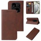 For Tecno Phantom X2 Magnetic Closure Leather Phone Case(Brown) - 1