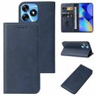 For Tecno Spark 10 Magnetic Closure Leather Phone Case(Blue) - 1