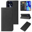 For Tecno Spark 10 Pro Magnetic Closure Leather Phone Case(Black) - 1