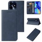 For Tecno Spark 10 Pro Magnetic Closure Leather Phone Case(Blue) - 1