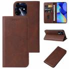 For Tecno Spark 10 Pro Magnetic Closure Leather Phone Case(Brown) - 1