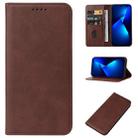 For Tecno Pova Neo 3 Magnetic Closure Leather Phone Case(Brown) - 1