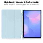 For Samsung Galaxy Tab S10 FE+ 3-Fold Pure Color TPU Smart Leather Tablet Case with Pen Slot(Light Blue) - 3