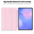For Samsung Galaxy Tab S10 FE+ 3-Fold Pure Color TPU Smart Leather Tablet Case with Pen Slot(Pink) - 3
