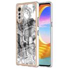 For LG Velvet 5G / 4G / G9 Electroplating Marble Dual-side IMD Phone Case(Totem Elephant) - 1