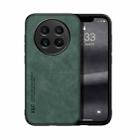 For Realme 12 5G Skin Feel Magnetic Leather Back Phone Case(Green) - 1