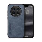 For Realme 12 5G Skin Feel Magnetic Leather Back Phone Case(Blue) - 1