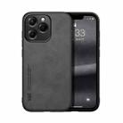 For Realme C63 4G Skin Feel Magnetic Leather Back Phone Case(Dark Grey) - 1