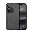 For Realme GT Neo6 Skin Feel Magnetic Leather Back Phone Case(Dark Grey) - 1