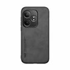 For Realme GT Neo6 Skin Feel Magnetic Leather Back Phone Case(Dark Grey) - 2