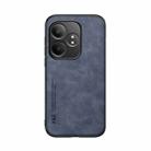 For Realme GT Neo6 Skin Feel Magnetic Leather Back Phone Case(Blue) - 2