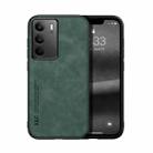 For Realme C75 4G Skin Feel Magnetic Leather Back Phone Case(Green) - 1