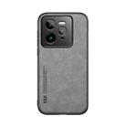For Realme GT 7 Pro Skin Feel Magnetic Leather Back Phone Case(Light Grey) - 2