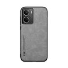 For Realme Neo7x / Realme P3 Global Skin Feel Magnetic Leather Back Phone Case(Light Grey) - 2