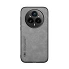 For Realme 14 Pro+ Skin Feel Magnetic Leather Back Phone Case(Light Grey) - 2