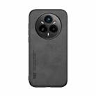 For Realme 14 Pro+ Skin Feel Magnetic Leather Back Phone Case(Dark Grey) - 2