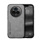 For Realme 14 Pro Skin Feel Magnetic Leather Back Phone Case(Light Grey) - 1