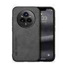 For Realme 14 Pro Skin Feel Magnetic Leather Back Phone Case(Dark Grey) - 1