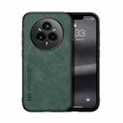 For Realme 14 Pro Skin Feel Magnetic Leather Back Phone Case(Green) - 1