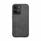 For Realme 14 Skin Feel Magnetic Leather Back Phone Case(Dark Grey) - 2