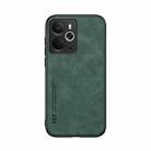 For Realme 14 Skin Feel Magnetic Leather Back Phone Case(Green) - 2