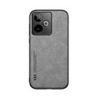 For Realme GT 7 Global Skin Feel Magnetic Leather Back Phone Case(Light Grey) - 2