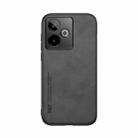 For Realme GT 7 Global Skin Feel Magnetic Leather Back Phone Case(Dark Grey) - 2