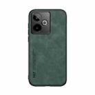 For Realme GT 7 Global Skin Feel Magnetic Leather Back Phone Case(Green) - 2