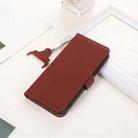 For Motorola Moto G64 5G Genuine Leather Magnetic RFID Leather Phone Case(Coffee) - 2