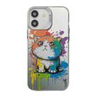 For iPhone 11 Cute Animal Pattern Series PC + TPU Phone Case(Looking Up Fat Cat) - 1