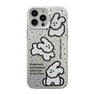 For iPhone 12 Pro Max Cute Animal Pattern Series PC + TPU Phone Case(White Puppy) - 1