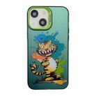 For iPhone 13 Cute Animal Pattern Series PC + TPU Phone Case(Tiger) - 1