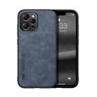 For Xiaomi Redmi 12 4G Skin Feel Magnetic Leather Back Phone Case(Blue) - 1